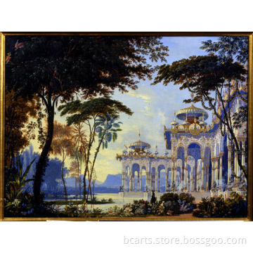 Decoration Wall Pop Art Scenery Painting in Wood Frame